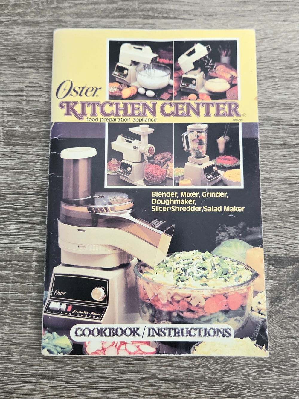 1984 Oster Kitchen Center Cookbook Instruction Owner Manual Blender Mixer SEE PI